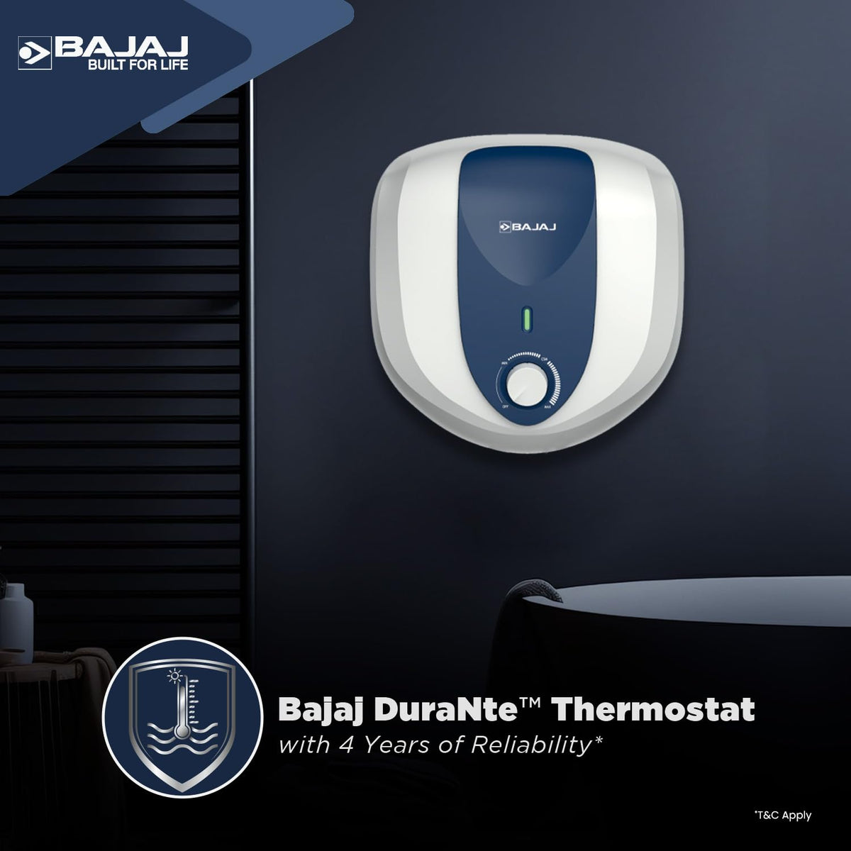 Bajaj Armour Series Pentacle 25L Storage Water Heater For Home