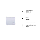 Voltas CVF205 SD  Single Door Deep Freezer, 205 Liters, White