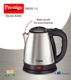 Prestige Electric Kettle - 1500watts, Steel PKOSS (1.5Ltr), Black
