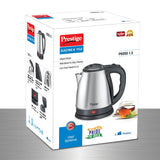 Prestige Electric Kettle - 1500watts, Steel PKOSS (1.5Ltr), Black