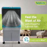 Symphony Maxwind 100EX Desert Air Cooler | Powerful Exhaust Fan | CFD Technology | Auto Louver Movement | Easy-Fill Tank | Compact Design | 230W Low Power Consumption | 1-Year Warranty