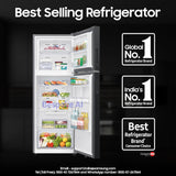 Samsung 396 L, 3 Star, Convertible 5-in-1, Digital Inverter, Frost Free Double Door, Bespoke AI WiFi Enabled Refrigerator (RT41DG6A4DB1HL, Black Matte/Black DOI)