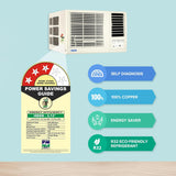 Blue Star 1 Ton 3 Star Fixed Speed Window AC WFE312L, White 