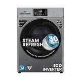 IFB 8 Kg 5 Star, DeepClean® Technology, AI Powered, WiFi, Fully Automatic Front Load Washing Machine (SENATOR MSN 8014 CMS, PowerSteam®, Steam Refresh, Inbuilt Heater, Eco Inverter, Metallic Silver)
