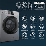 IFB 8 Kg 5 Star, DeepClean® Technology, AI Powered, WiFi, Fully Automatic Front Load Washing Machine (SENATOR MSN 8014 CMS, PowerSteam®, Steam Refresh, Inbuilt Heater, Eco Inverter, Metallic Silver)