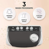 LG 7Kg Semi Automatic Washing Machine, Rat Away Technology, Dark Grey, 5 Star, P7010NGAZ