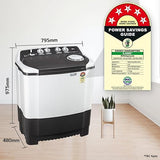 LG 7.5 kg 5 Star Wind jet dry Semi-Automatic Top Load Washing Machine (P7510RGAZ, Dark Gray, Roller Jet Pulsator)