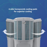 Symphony Winter 80XL i Desert Air Cooler for Home with Powerful Fan, Honeycomb Pads, i-Pure Technology and Low Power Consumption (80L, White)