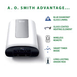 AO Smith HeatBot-SZS-015-DG- SILVER Storage 15 Liter Vertical Digital Display Remote Controlled Water Heater 5*