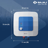Bajaj Compagno 2000W 25 Litre Vertical 5 Star Rated Storage Water Heater (Geyser), White and Blue