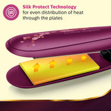PHILIPS Kerashine Titanium Wide Plate Straightener With SilkProtect Technology, Teal BHS738/00