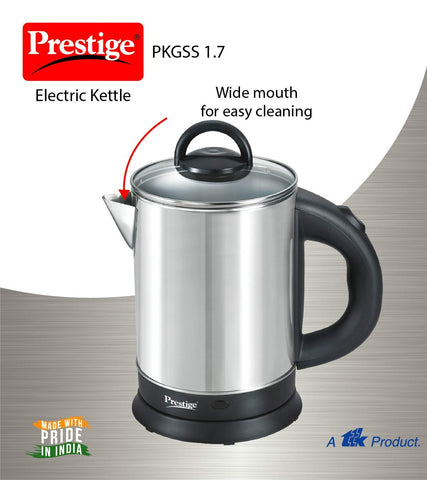 Prestige 1500W Electric Kettle (Stainless Steel) PKGSS 1.7L
