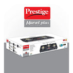 Prestige 3 burner Glass top, GTM 03, Black, Manual Ignition Marvel Plus