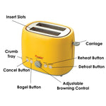 Prestige Aluminium 850-Watt Pop-up Toaster (Yellow) PPTPKY