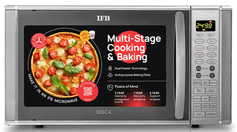IFB 30 L Convection Microwave Oven (30SC4, Metallic Silver, with Starter Kit) 