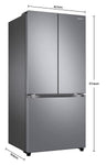 Samsung 580 L Frost Free Inverter Triple Door Refrigerator (RF57A5032SL/HL, Real Stainless, Convertible)