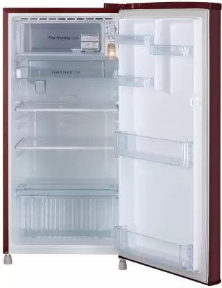 LG 190 L Direct Cool Single Door 1 Star Refrigerator  (RUBY GLOW, GL-D199ORGB)