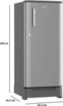 Whirlpool Refrigerator 190 L, 2 Star, (205 IMPC PRM 2S ROY ARCTIC STEEL) 72504