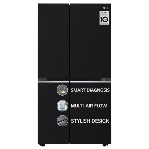 LG 655 L Frost Free Inverter Side by Side Refrigerator (2023 Model, GL-B257HWBY, Western Black, Express Freezing | Multi Air-Flow) 