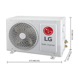 LG 2 Ton 3 Star Inverter Split AC (Copper,  Model, RS-Q24ENXE, White)
