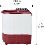 Whirlpool 8 kg 5 Star Semi-Automatic Top Loading Washing Machine  (ACE SUPER SOAK 8.0, Coral Red, Supersoak Technology) 30275