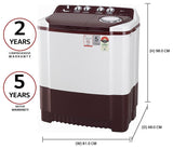 LG 8 kg Semi Automatic Washing Machine,(P8035SRAZ)