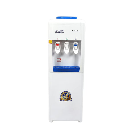 ATLANTIS Sky Hot Cold and Normal Bottled Water Dispenser Floor Standing with Refrigeration | Cooling 3 Liter per Hour - 3 Taps Functions 