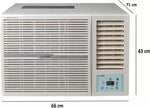 Lloyd 1.5 Ton 3 Star Window AC - White  (GLW18C3YWSEW, Copper Condenser)