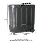 Whirlpool 11 Kg Semi-Automatic Top Loading Washing Machine (ACE XL 11.0, Graphite Grey) 30220