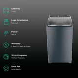 Whirlpool 7.5 kg Fully Automatic Top Load Washing Machine (SW Pro Plus, Spiro Wash Action, MidNight Grey) 31558